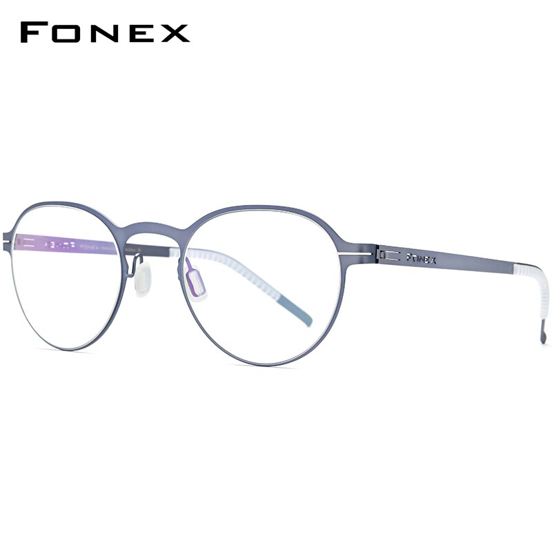 FONEX Alloy Glasses Frame Women 2020 New Round Optical Myopia Prescription Eyeglasses Frames Men Korean Screwless Eyewear 994