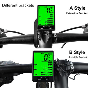 WEST BIKING Waterproof Bicycle Computer With Backlight Wireless Wired Bicycle Computer Bike Speedometer Odometer Bike Stopwatch