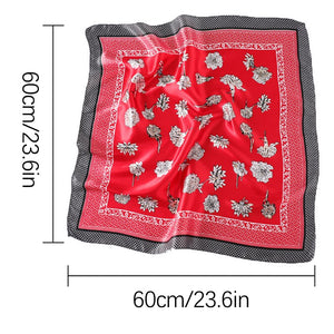 Women Square Silk Scarf Chiffon Satin Lady Hair Neck Foulard  Scarves Shawl Wrap Female Bandana Head Kerchief Hijab Headband