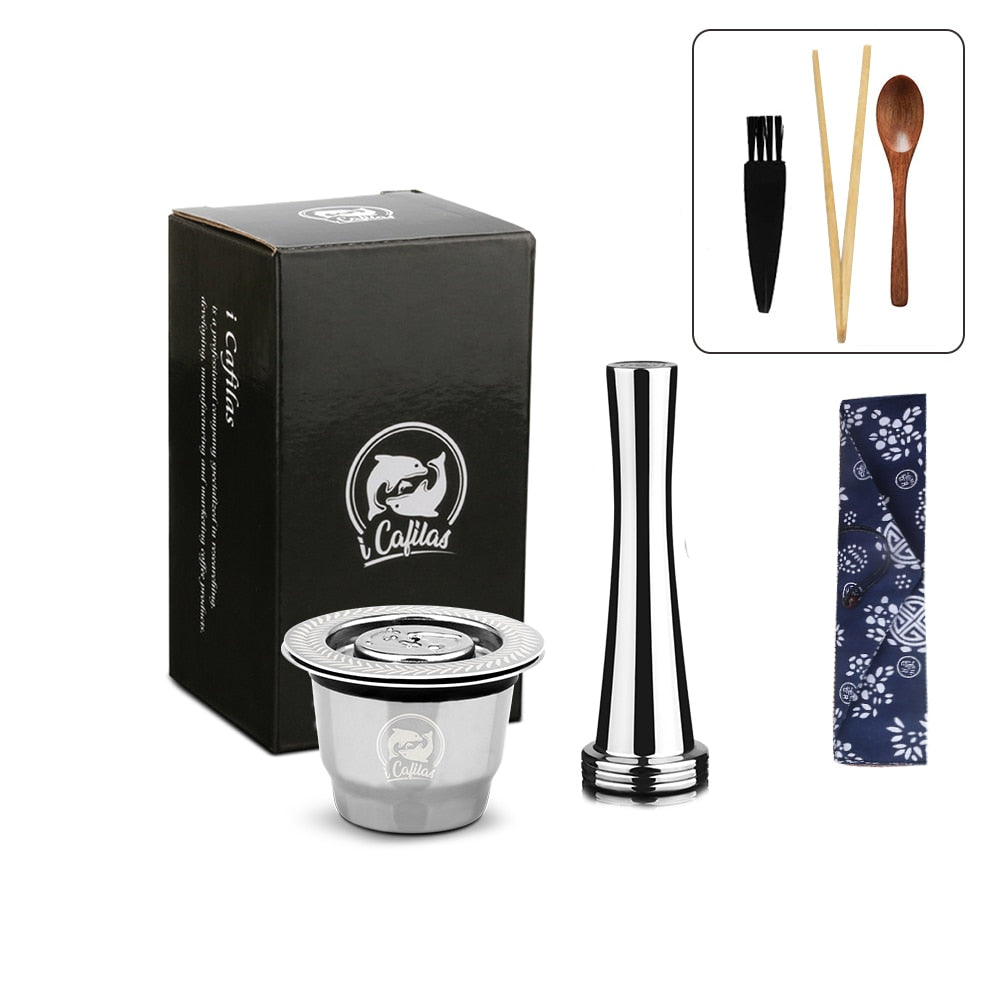 iCafilas For Nespresso Reutilisable Refillable Capsule Crema Espresso Reusable New Refillable For Nespresso