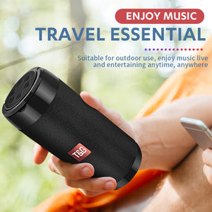 TG113C Column Portable Bluetooth Mini Speaker with FM Radio TF Card AUX Cable Wireless Loundpeakers &Phone Holder 9 Colors