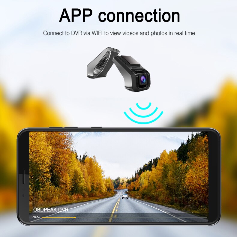 X9 Pro caméra de tableau de bord WiFi | Caméra enregistreur DVR, Full HD 1080P, caméra de tableau de bord Cycled DVR avec rétroviseur, numérique