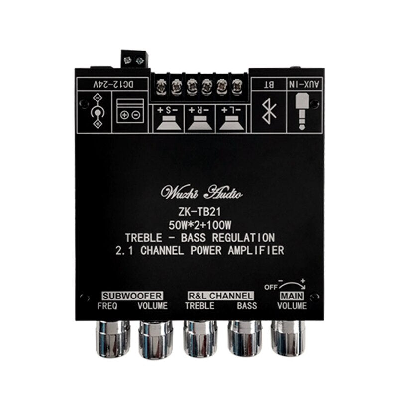 2*50W + 100W puissance Subwoofer amplificateur carte Bluetooth 5.0 TPA3116D2 2.1 canaux TPA3116 Audio stéréo égaliseur AUX classe D Amp