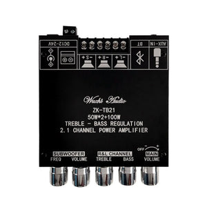 2*50W + 100W puissance Subwoofer amplificateur carte Bluetooth 5.0 TPA3116D2 2.1 canaux TPA3116 Audio stéréo égaliseur AUX classe D Amp