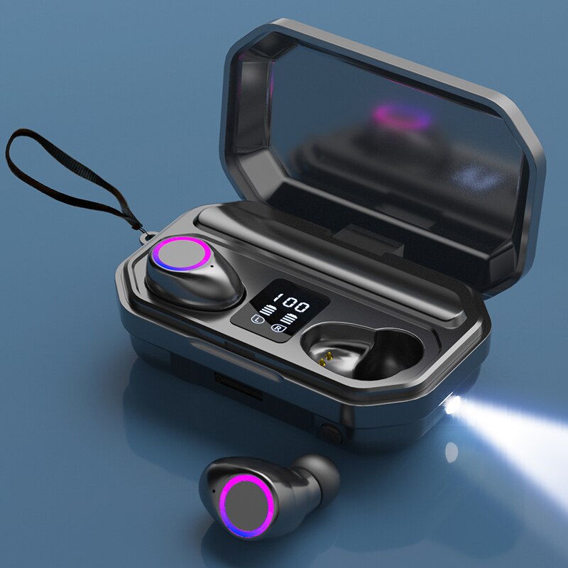 9D Noise Cancelling Wireless Headphones Bluetooth Sport Earphone Bluetooth 3300mah Touch Control Headphones Bluetooth Waterproof