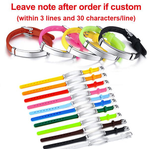 Vnox Personalize Kids Baby ID Bracelets Soft Silicone Rudder Stainless Steel Children Girls Boys Custom Emergency Name Phone