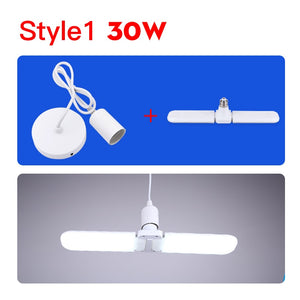 Led Bulb E27 30/45/60W Led Lamp Ceiling Fan Lampada Led Light 220V Foldable Fan Blade Angle Adjustable for Home Garage Lighting