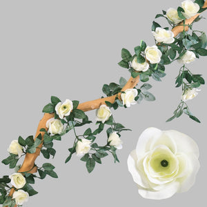 Artificial Flowers Rose 230cm length 16 to 69 flower Flowers for A Wedding Arch Flowers Garland Romantic Rose In Glass Dome