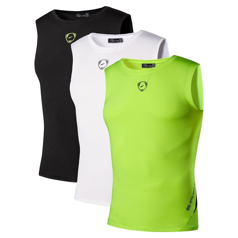 Jeansian 3 Pack Sport débardeur hauts hauts chemises sans manches en cours d'exécution Grym entraînement Fitness Compression mince LSL3306