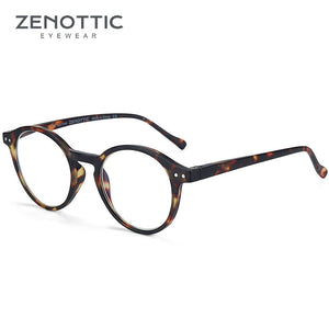 ZENOTTIC Round Frame Reading Glasses For Men Women Computer Optical Eyeglasses Hyperopia Anti Blue Light Reading Glasses Eyewear