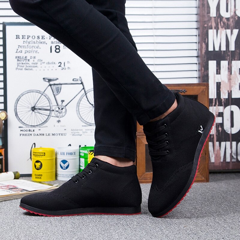 QFFAZ haut hommes chaussures respirant hommes chaussures décontractées à lacets baskets chaussures 2020 mode chaussures plates Zapatillas Hombre
