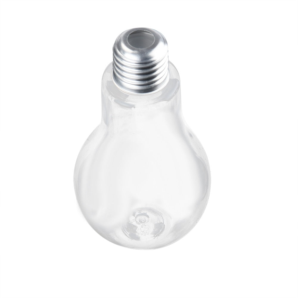 Creative Summer Bulb Water Bottle Cute Brief Fashion Milk Juice Light Bulb Leak-proof Drinkware Portable Outdoors Drinking Glass