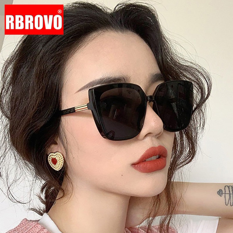 RBROVO Cateye lunettes De soleil design femmes 2020 haute qualité rétro lunettes De soleil femmes lunettes carrées femmes/hommes luxe Oculos De Sol