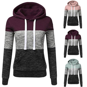SHUJIN femmes sweats automne hiver sweats à capuche à manches longues à capuche dames fermeture éclair poche Patchwork sweat à capuche vêtements d'extérieur pour femmes