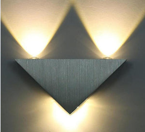 Modern Led Wall Lamp 3W Aluminum Body Triangle Wall Light For Bedroom Home Lighting Luminaire Bathroom Light Fixture Wall Sconce