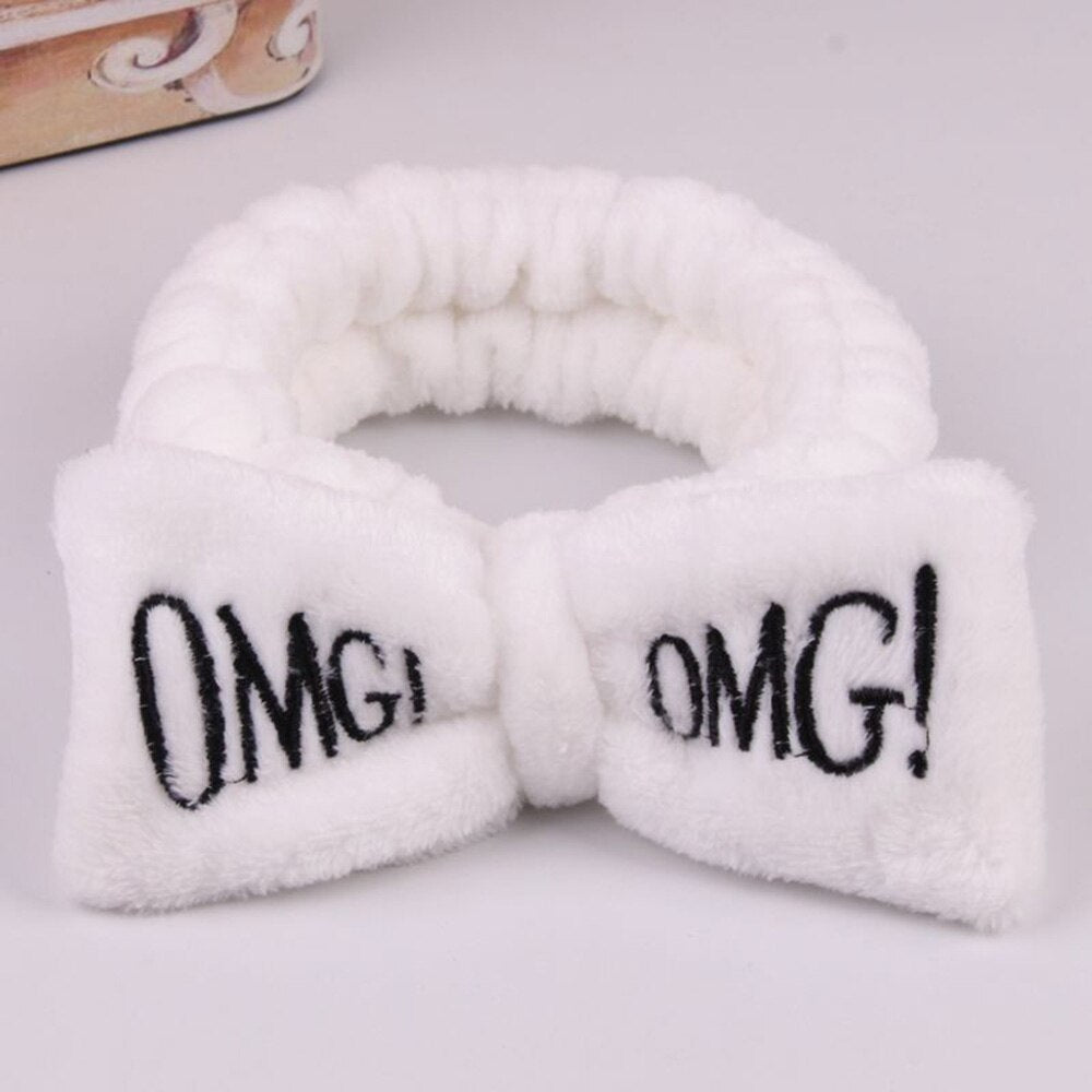 Wash Face Bow Hairbands For Women Girls