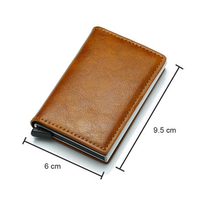 DIENQI Carbon Fiber Card Holder Wallets Men Brand Rfid Black Magic Trifold Leather Slim Mini Wallet Small Money Bag Male Purses