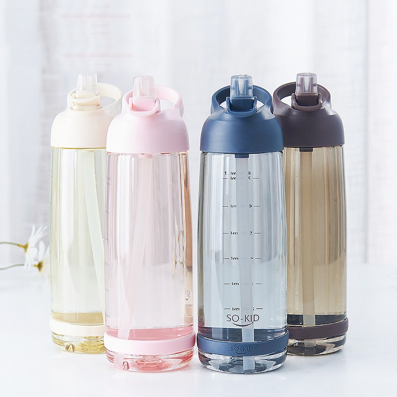 Outdoor Water Bottle with Straw