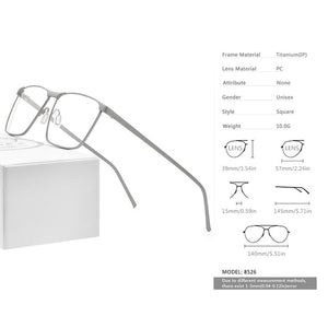 FONEX Pure Titanium Glasses Frame Men 2020 Prescription Eye Glasses for Men Square Eyeglasses Myopia Optical Frame Eyewear 8526