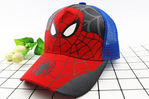 Anime Disney Marvel Frozen Mickey Mouse Kids Hat Boy Girl Travel Caps Spiderman Mickey Minnie Baby Caps Figure Gift Toys 2-8Y