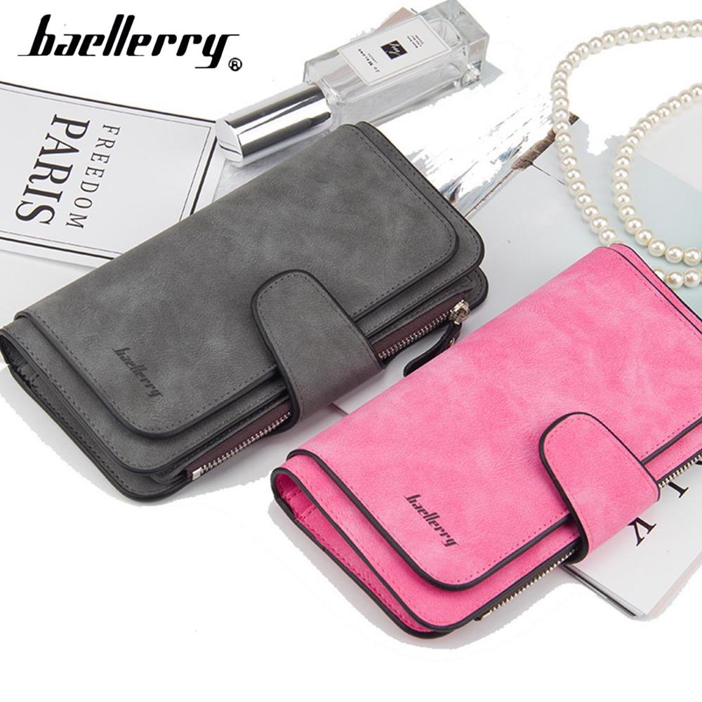 2020 Women Wallets Name Engrave Fashion Long Leather Top Quality Card Holder Classic Female Purse Zipper Wallet For Women