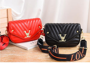 Wide Strap 2020 Women PU Leather Small Handbags Famous Brand Designer Lady's Shoulder Crossbody Mini Bag Purses And Handbag
