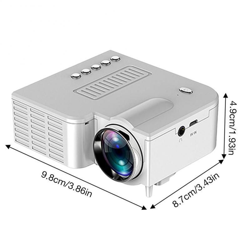 Mini Portable famille LED Micro téléphone Portable vidéoprojecteur Home cinéma + 16:9 Polyester Spandex doux projecteur film écran