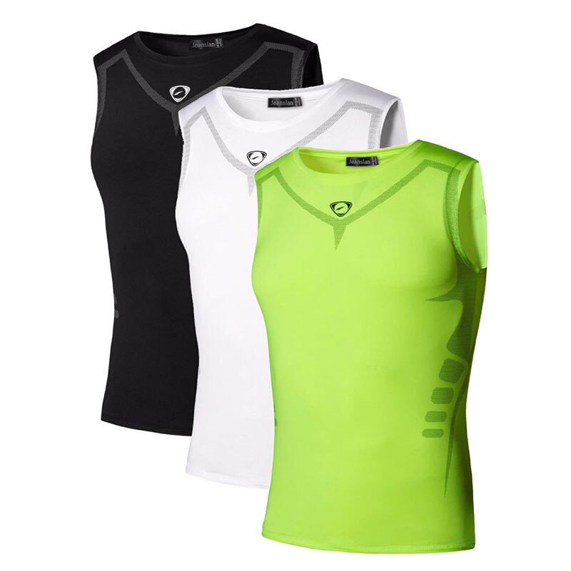 Jeansian 3 Pack Sport débardeur hauts hauts chemises sans manches en cours d'exécution Grym entraînement Fitness Compression mince LSL3306