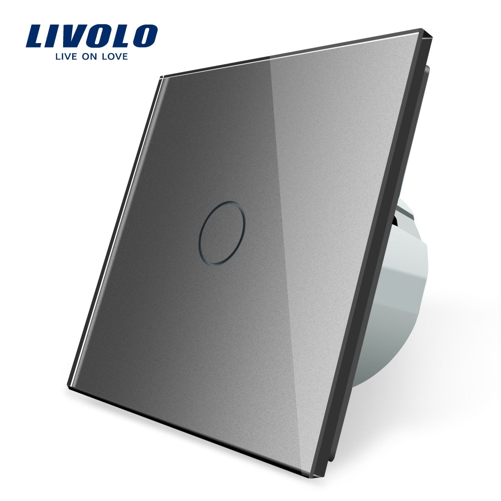 LIVOLO - Interrupteur tactile commutateur de lumière avec affichage LED, 1 Gang, 1 voie