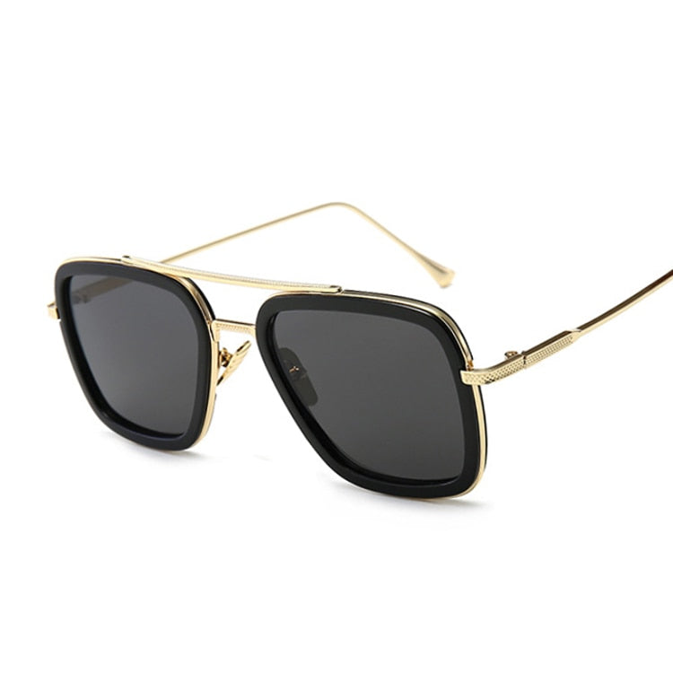 Lunettes de soleil Design de marque pour hommes | Lunettes de soleil Style de luxe Avengers Tony Stark Flight, lunettes de soleil rétro pour femmes, Oculos rétro hommes 3