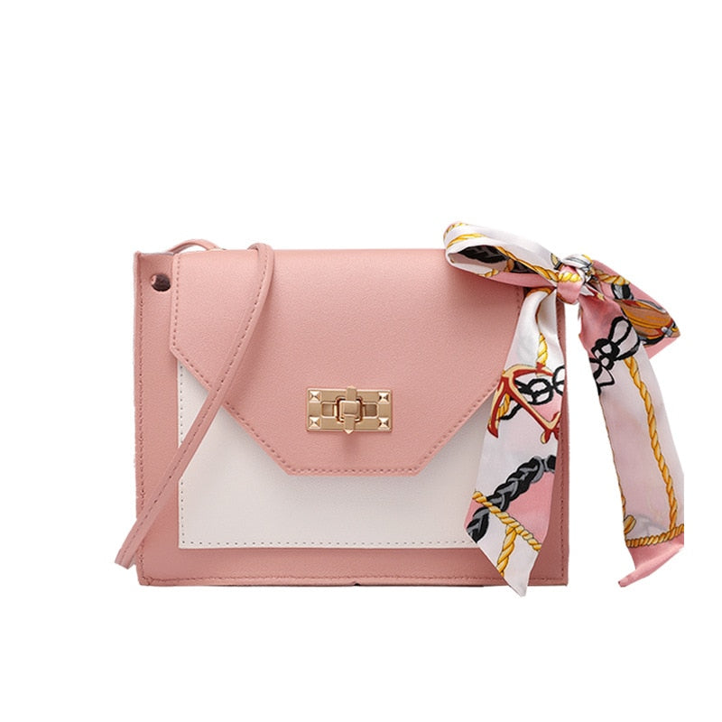 Women's Sling Bag 2020 spring new elegant fashion wild shoulder messenger bag with ribbon casual mobile phone change bag handbag