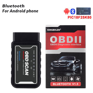 ELM327 V1.5 Bluetooth/Wifi OBD2 scanner v1.5 Elm 327 Bluetooth PIC18F25K80 Auto Diagnostic Tool OBDII for Android/IOS/Windows