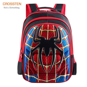 Crossten 3D spider design Waterproof Children's backpack boys girls Primary school Kindergarten Infantil Kids backpack Mochila