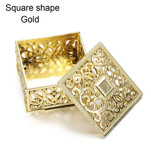 Plastic Hollow Gold Foil Cake Candy Box Wedding
