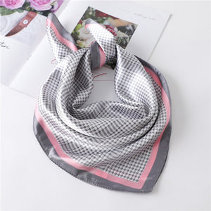 Women Square Silk Scarf Chiffon Satin Lady Hair Neck Foulard  Scarves Shawl Wrap Female Bandana Head Kerchief Hijab Headband