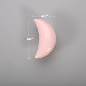 NAIERDI Cartoon Children Room Ceramic Cabinet Knobs Moon Star Wardrobe Handle Garden Door Handle Cabinet Handles for Kids