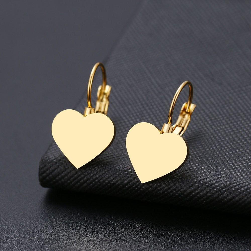 Fashion Earring World Map/Pineapple/Love Heart/Star Small Geometric Gift For Women Party Alentine's Day Stainless Steel Jewelry