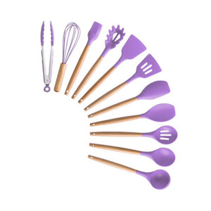 Silicone Kitchenware Cooking Utensils Set Heat Resistant Kitchen Non-Stick Cooking Utensils Baking Tools With Storage Box Tools