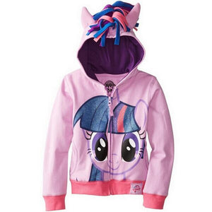Manteau de printemps pour filles | Petit poney, dessin animé en coton, nouveauté sweat-shirt à capuche pour enfants, beaux manteaux, vêtements pour enfants
