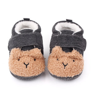 2021 Brand New Toddler Newborn Baby Crawling Shoes Boy Girl Cute Slippers Prewalker Trainers Fur Winter Animal Ears First Walker