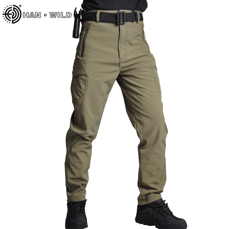 HAN sauvage militaire pantalon tactique Camouflage hommes Rip-stop épais polaire Combat pantalon militaire travail armée tenue pantalon de chasse