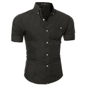 New Fashion Fashion Men's Luxury Short Sleeve Shirt Casual Slim Fit Stylish Shirts Tops Plus Size M-3XL