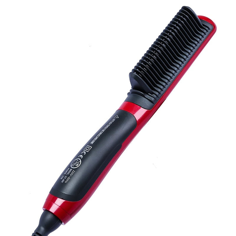 Multifunctional Hair Straightening Heated Brushe Ceramic Curler Electric Straightener Hot Comb Hair Care Men Beard Straightener