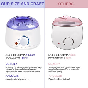 Electric Hair Removal Wax-melt Machine Heater Wax Beans 10pcs Wood Stickers Hair Removal Sets Waxing Kit cera depilatori