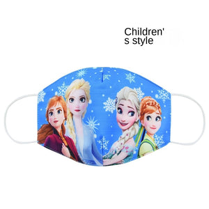 Disney congelé dessin animé bouche masque Anti poussière masque visage princesse Anna Elsa cotons masques pour enfants enfants réutilisables