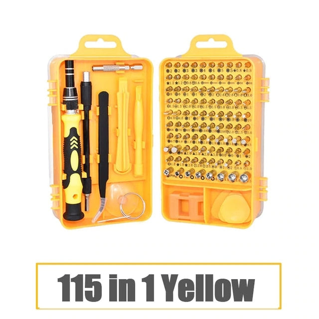 KINDLOV 112 in 1 Screwdriver Set of Screw Driver Bit Set Multi-function Precision Mobile Phone Repair Device Hand Tools Torx Hex