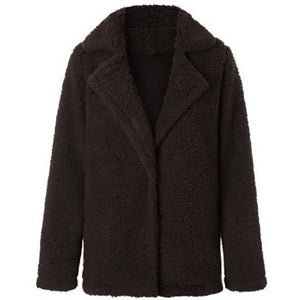 2020 Women Faux Fur Coat Warm Soft Fur Outwear Plus Size Plush Overcoat Women's Jacket Casual Solid Winter Streetwear