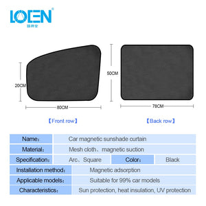 LOEN New Car Arcs Squares Side window Sunshade Windshield Sunshade Cover Shield Curtain Auto Sun Shade Block Anti-UV for SUV Car