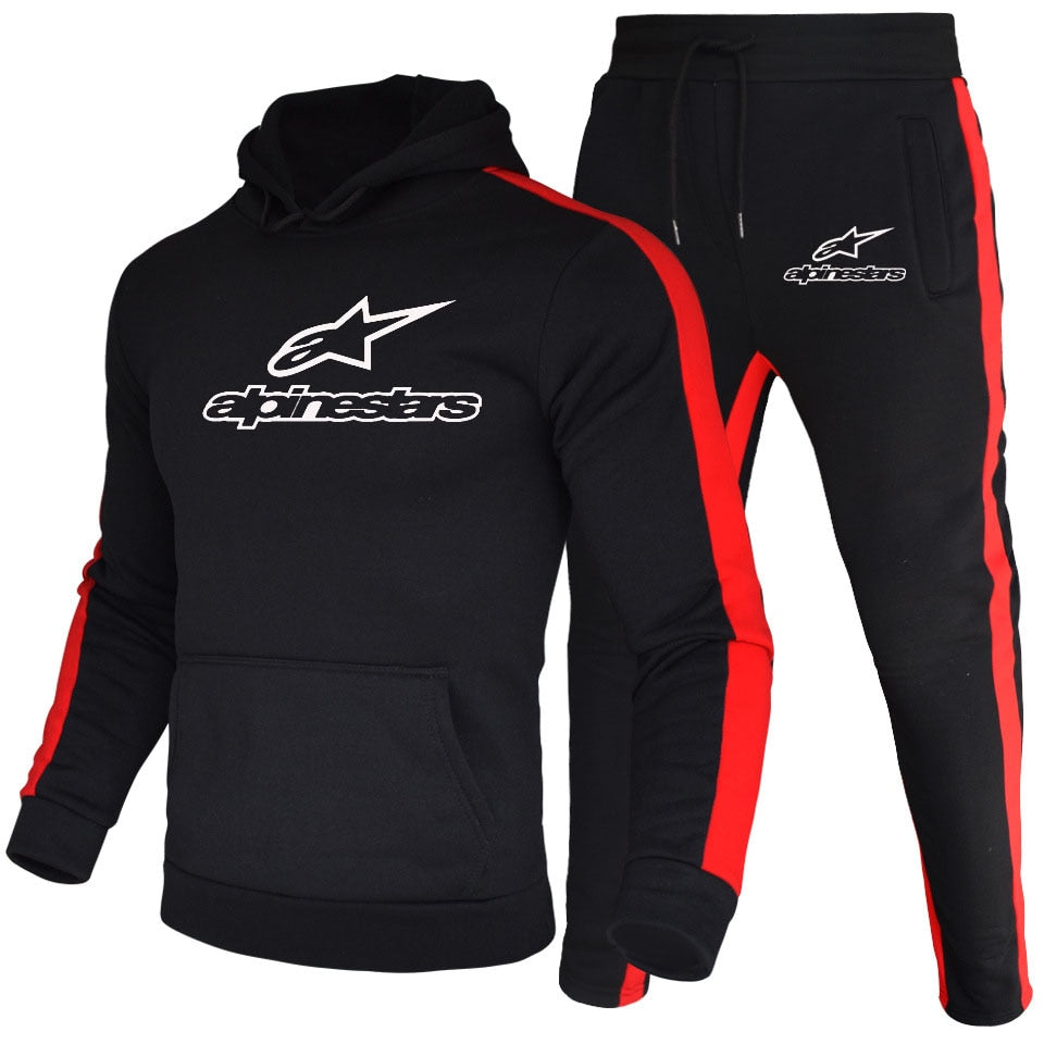 Alpinestars Men Hoodies Set Fashion 2020 Autumn Brand Casual Tracksuit Mens Set Sports Two Piece Patchwork Hoodie Pant Male Suit