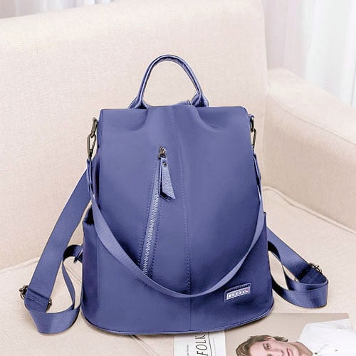 Women Anti-theft Backpack Waterproof Fabric Large Female Shoulder Bag Large Capacity Simple Style Casual Mochila Travel